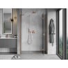 Mexen Mist-H right swing shower door 125 cm, transparent, brushed copper - 8A5-125-001-65-00-P