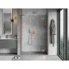 Mexen Mist-H right-hinged shower door 135 cm, transparent, brushed copper - 8A5-135-001-65-00-P