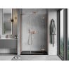Mexen Mist-H Right-Swing Shower Door 150 cm, Transparent, Brushed Copper - 8A5-150-001-65-00-P