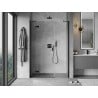 Mexen Mist-H 120 cm Left Hinged Shower Door, Transparent, Black - 8A5-120-001-70-00-L