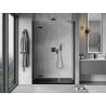 Mexen Mist-H 120 cm Left Hinged Shower Door, Transparent, Black - 8A5-120-001-70-00-L