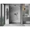Mexen Mist-H Left Hinged Shower Door 130 cm, Transparent, Black - 8A5-130-001-70-00-L