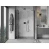 Mexen Mist-H Left Hinged Shower Door 130 cm, Transparent, Black - 8A5-130-001-70-00-L