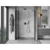 Mexen Mist-H left hinged shower door 135 cm, transparent, black - 8A5-135-001-70-00-L