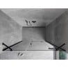 Mexen Mist-H 125 cm Right Hinged Shower Door, Transparent, Black - 8A5-125-001-70-00-P