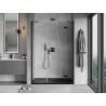 Mexen Mist-H 125 cm Right Hinged Shower Door, Transparent, Black - 8A5-125-001-70-00-P