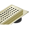 Mexen Flat 360° M08 50 cm Rotating Linear Drain, Gold - 1525050-40