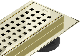Mexen Flat 360° M08 Rotating Linear Drain 70 cm, Gold - 1525070-40