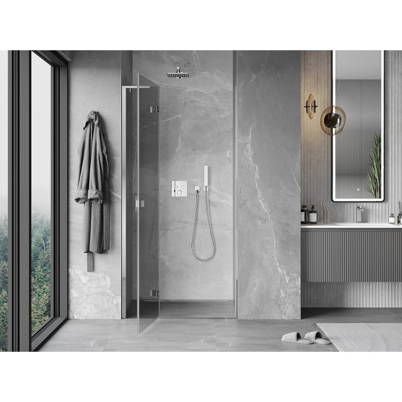 Mexen Mist-H L left hinged shower door 105 cm, transparent, chrome - 8A5L-105-000-01-00-L