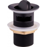 Mexen click-clack rotary drain stopper with overflow, black - 79923-70