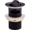 Mexen click-clack rotary plug with overflow, black - 79923-70