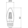 Mexen Vintis LED Filament Bulb E27, C35, 6W, Neutral - 4000K, 720 lm, clear - L154-E27-0640-00