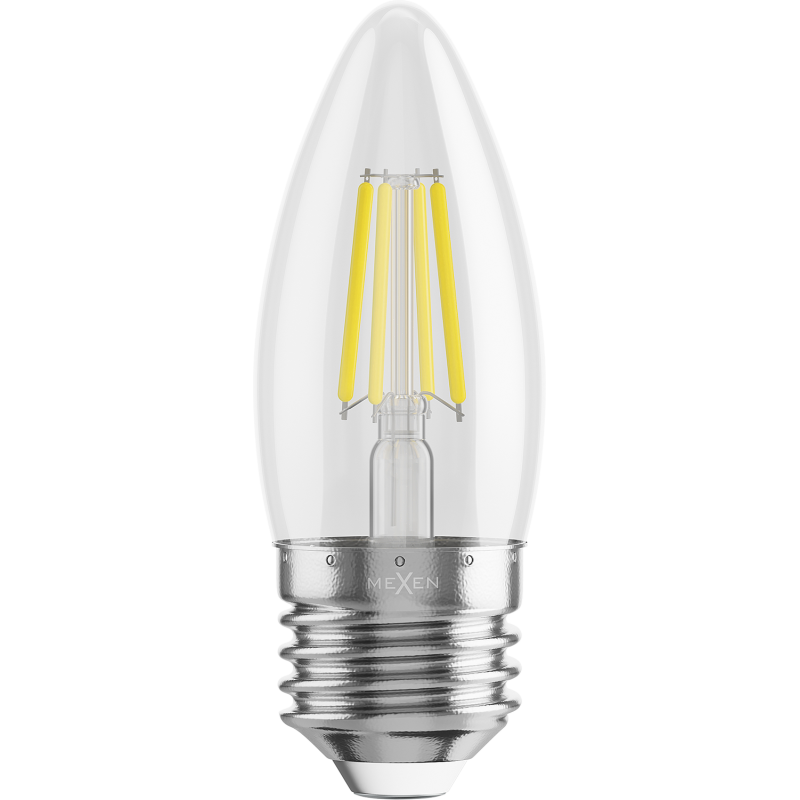 Mexen Vintis LED Filament Bulb E27, C35, 6W, Neutral - 4000K, 720 lm, clear - L154-E27-0640-00