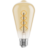 Mexen Vintis Filament LED Bulb Spiral E27, ST64, 6W, Warm - 2200K, 530 lm, amber - L162-E27-0622-50