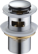 Mexen small round click-clack plug with overflow, Chrome - 79925-00