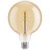 Mexen Vintis LED Spiral Filament Bulb E27, G125, 8W, Warm - 2200K, 600 lm, amber - L168-E27-0822-50