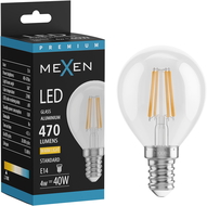 Mexen Vintis LED Filament Bulb E14, G45, 4W, Warm - 2700K, 470 lm, clear - L156-E14-0427-00