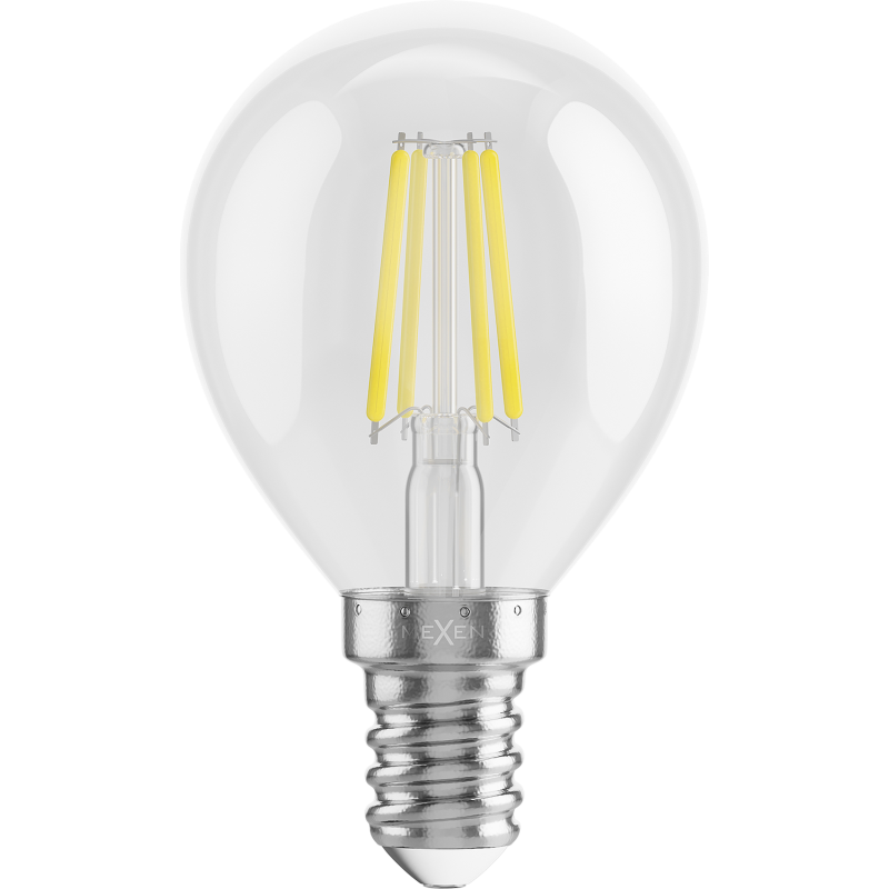 Mexen Vintis LED Filament Bulb E14, G45, 4W, Neutral - 4000K, 470 lm, clear - L156-E14-0427-00 - L156-E14-0440-00