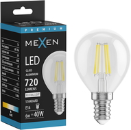 Mexen Vintis LED Filament Bulb E14, G45, 6W, Neutral - 4000K, 720 lm, clear - L156-E14-0640-00