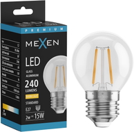 Mexen Vintis Filament LED Bulb E27, G45, 2W, Warm - 2700K, 240 lm, clear - L156-E27-0227-00