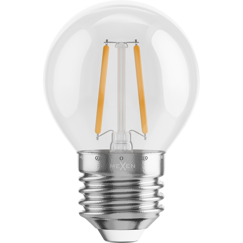 Mexen Vintis LED Filament Bulb E27, G45, 2W, Warm - 2700K, 240 lm, clear - L156-E14-0227-00 - L156-E27-0227-00