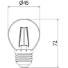 Mexen Vintis LED Filament Bulb E27, G45, 2W, Warm - 2700K, 240 lm, clear - L156-E14-0227-00 - L156-E27-0227-00