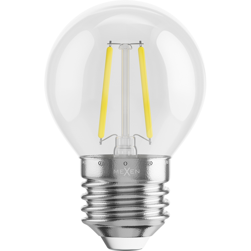 Mexen Vintis LED Filament Bulb E27, G45, 2W, Neutral - 4000K, 240 lm, clear - L156-E14-0227-00 - L156-E27-0240-00