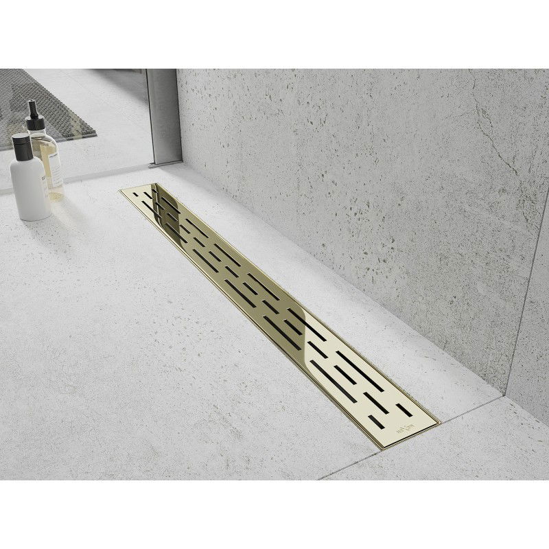 Mexen Flat M01 90 cm Linear Drain Cover, Gold - 1520090