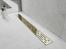 Mexen Flat M01 cover for linear drain 90 cm, gold - 1520090