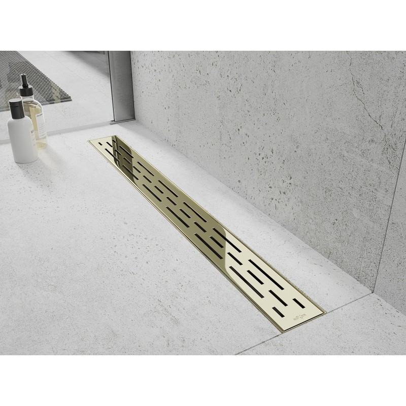 Mexen Flat 360° M01 360° Rotating Linear Drain 100 cm, Gold - 1520100-40