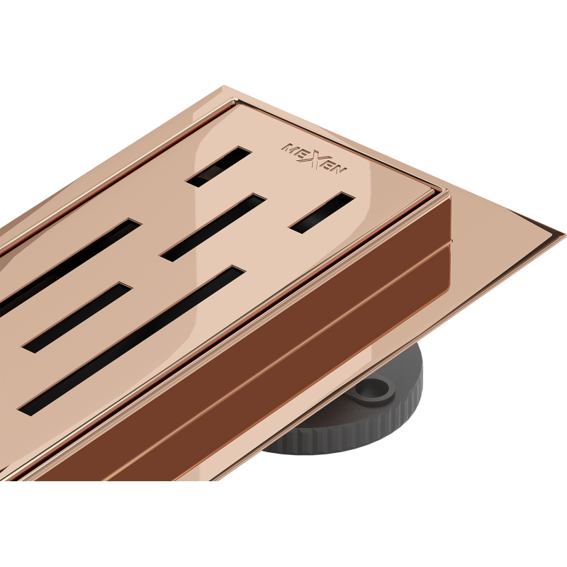 Mexen Flat 360° M01 swivel linear drain 50 cm, rose gold - 1620050-40