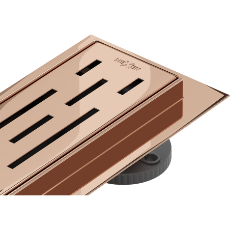 Mexen Flat 360° M01 70 cm Rotating Linear Drain, Rose Gold - 1620070-40
