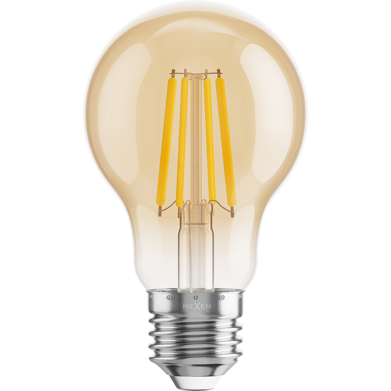 Mexen Vintis LED Filament Bulb E27, A60, 4W, Warm - 2200K, 400 lm, amber - L150-E27-0422-50