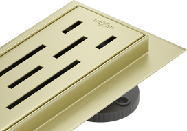 Mexen Flat 360° M01 Rotatable Linear Drain 70 cm, Brushed Gold - 1A20070-40