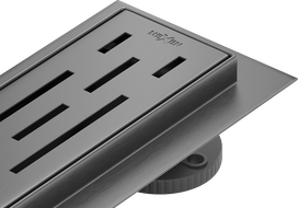 Mexen Flat M01 linear drain 100 cm, brushed gun gray - 1E20100-15