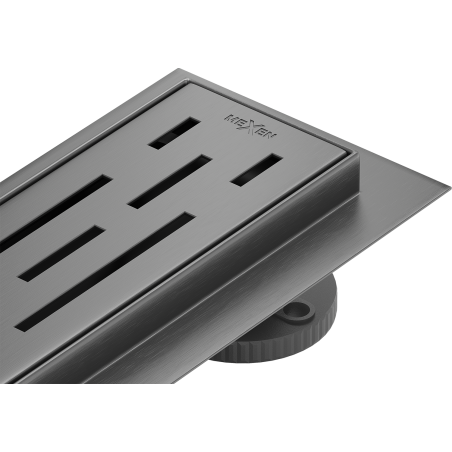 Mexen Flat 360° M01 80 cm Rotatable Linear Drain, Brushed Gun Gray - 1E20080-40