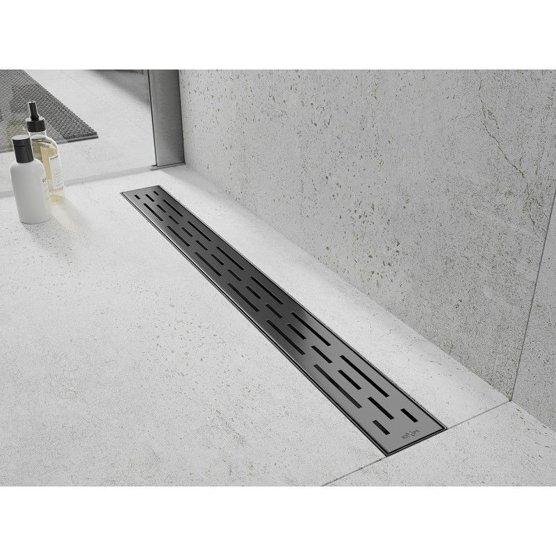 Mexen Flat 360° M01 80 cm Rotatable Linear Drain, Brushed Gun Gray - 1E20080-40