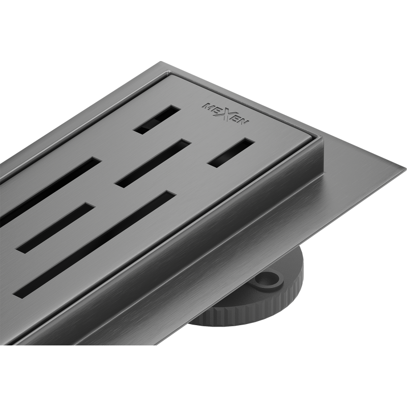 Mexen Flat 360° M01 rotational linear drain 100 cm, brushed gun gray - 1E20100-40