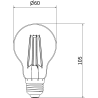 Mexen Vintis LED Filament Bulb E27, A60, 8W, Warm - 2200K, 1055 lm, clear - L150-E27-0822-00