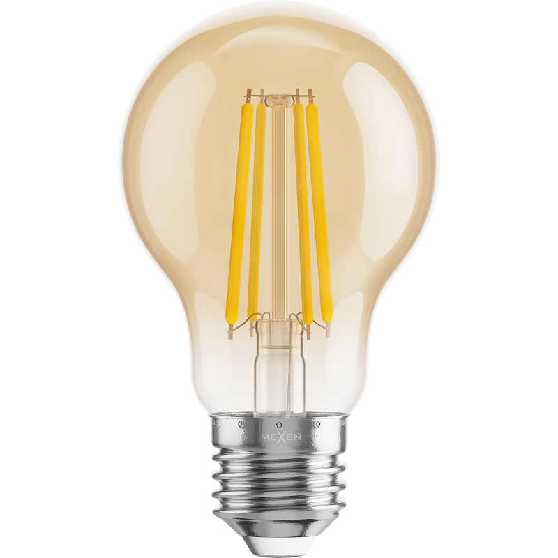 Mexen Vintis LED Filament Bulb E27, A60, 8W, Warm - 2200K, 750 lm, amber - L150-E27-0822-50