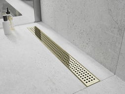 Mexen Flat M08 cover for linear drain 90 cm, gold - 1525090