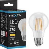 Mexen Vintis LED Filament Bulb E27, A60, 4W, Warm - 2700K, 470 lm, clear - L150-E27-0427-00