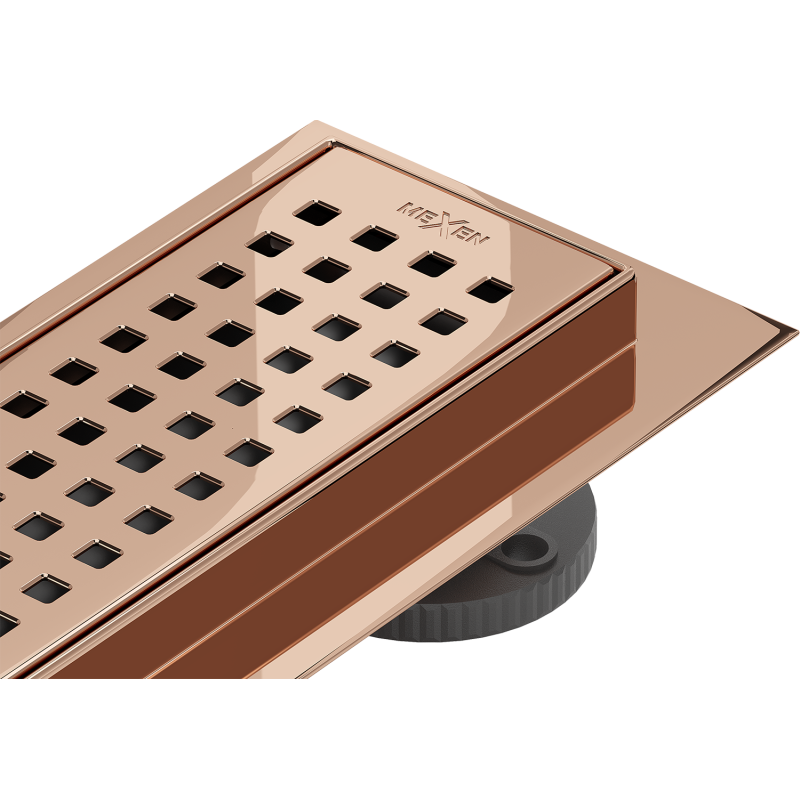Mexen Flat 360° M08 100 cm Rotating Linear Drain, Rose Gold - 1625100-40