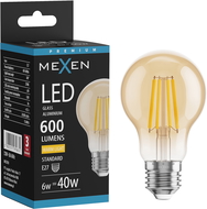 Mexen Vintis LED Filament Bulb E27, A60, 6W, Warm - 2700K, 600 lm, amber - L150-E27-0627-50