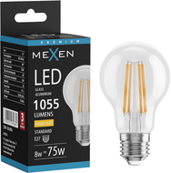 Mexen Vintis LED Filament Bulb E27, A60, 8W, Warm - 2700K, 1055 lm, clear - L150-E27-0827-00