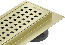 Mexen Flat 360° M08 50 cm Rotating Linear Drain, Brushed Gold - 1A25050-40