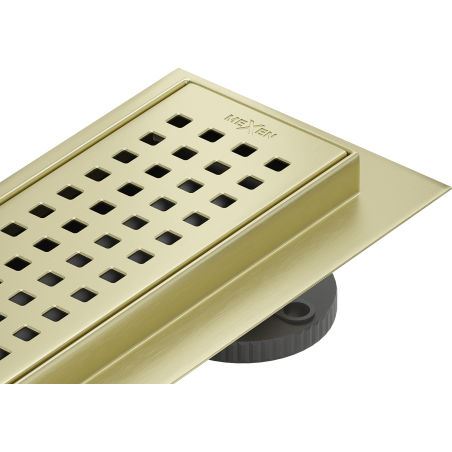 Mexen Flat 360° M08 90 cm Rotating Linear Drain, Brushed Gold - 1A25090-40