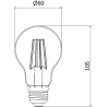 Mexen Vintis LED Filament Bulb E27, A60, 6W, Neutral - 4000K, 720 lm, clear - L150-E27-0640-00