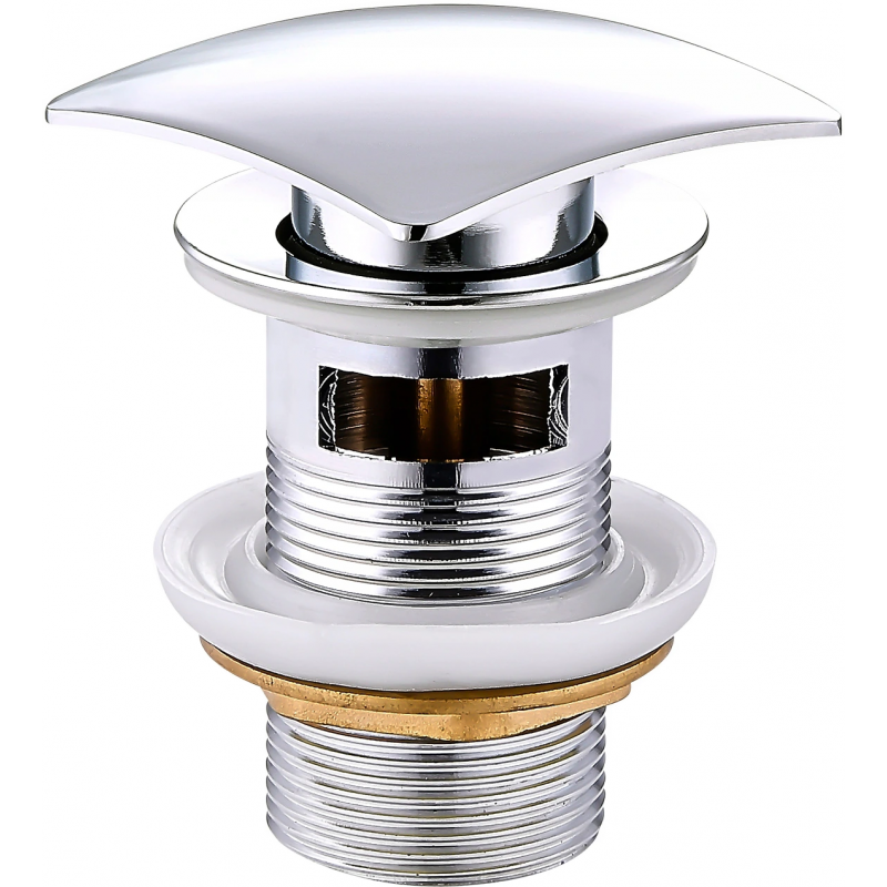 Mexen square click-clack drain with overflow, chrome - 79926-00