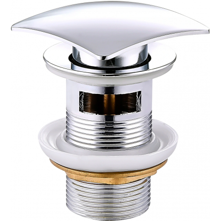 Mexen click-clack square waste with overflow, chrome - 79926-00